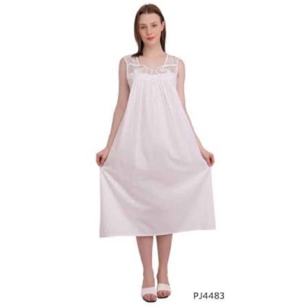 NWT White Lace Cotton Nightgown